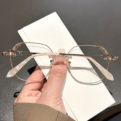 WOMEN'S DIAMOND RIMLESS ANTI-BLUE LIGHT PRESBYOPIA GLASSES