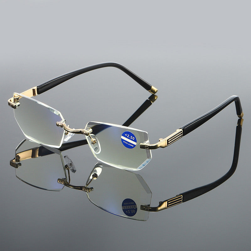 Blue Light Blocking Rimless Reading Glasses for Presbyopia