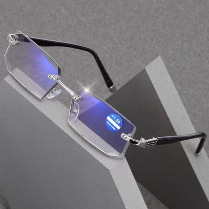 Blue Light Blocking Rimless Reading Glasses for Presbyopia