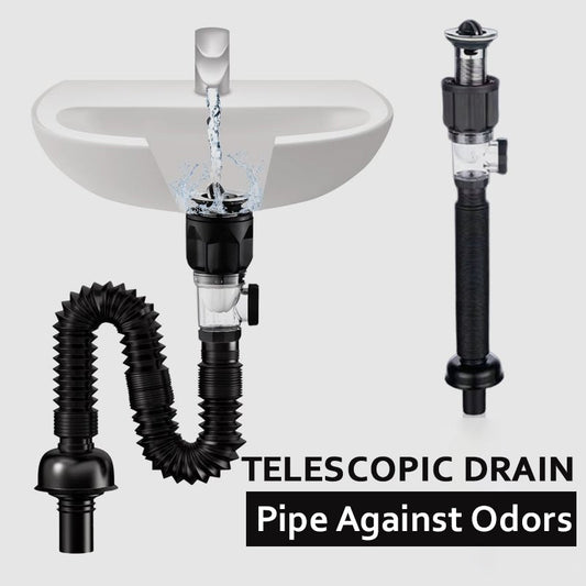 Telescopic Drain Pipe Against Odors