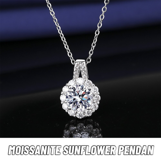 🔥🔥S925 Sterling Silver zircon Sunflower Pendant Necklace