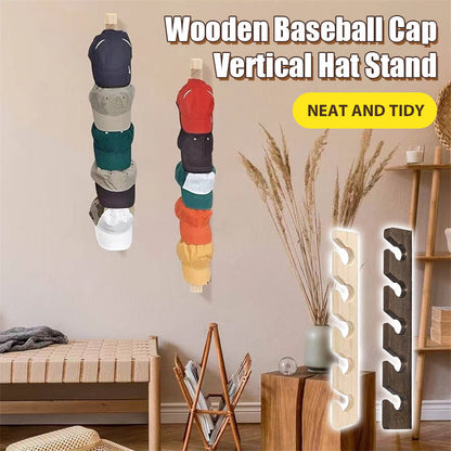 🔥Last day 49% OFF 🔥Wooden Baseball Cap Vertical Hat Stand