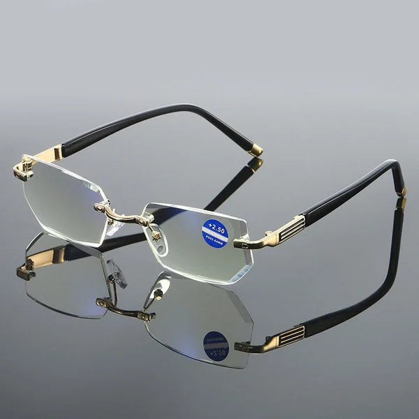 2024 New Sapphire high hardness anti blue light intelligent dual focus reading glasses