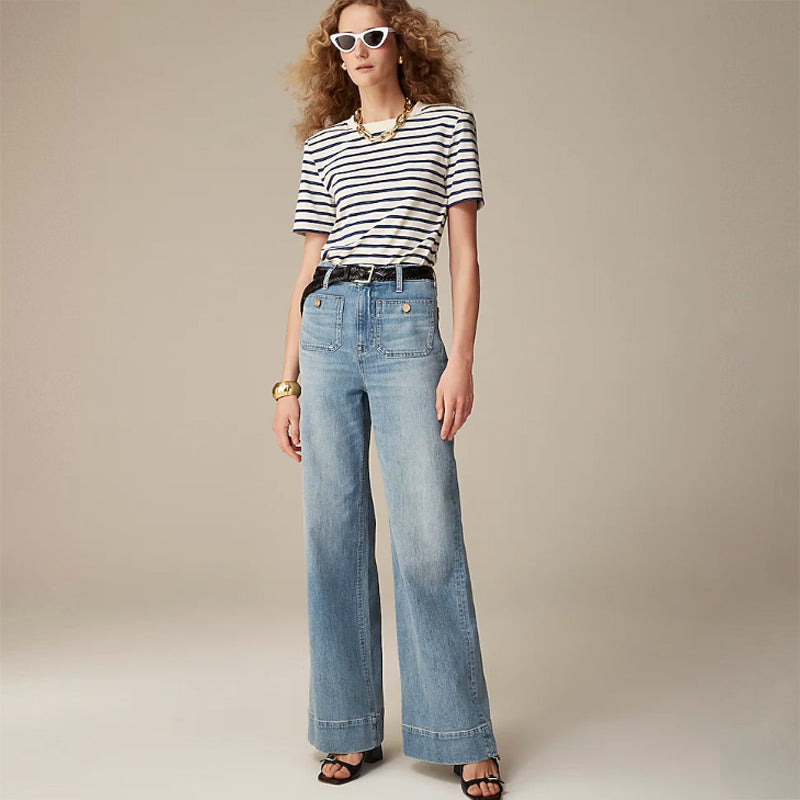 👖Tummy Control Sailor Wide Leg Trouser⭐ 2024 Best Selling Jeans