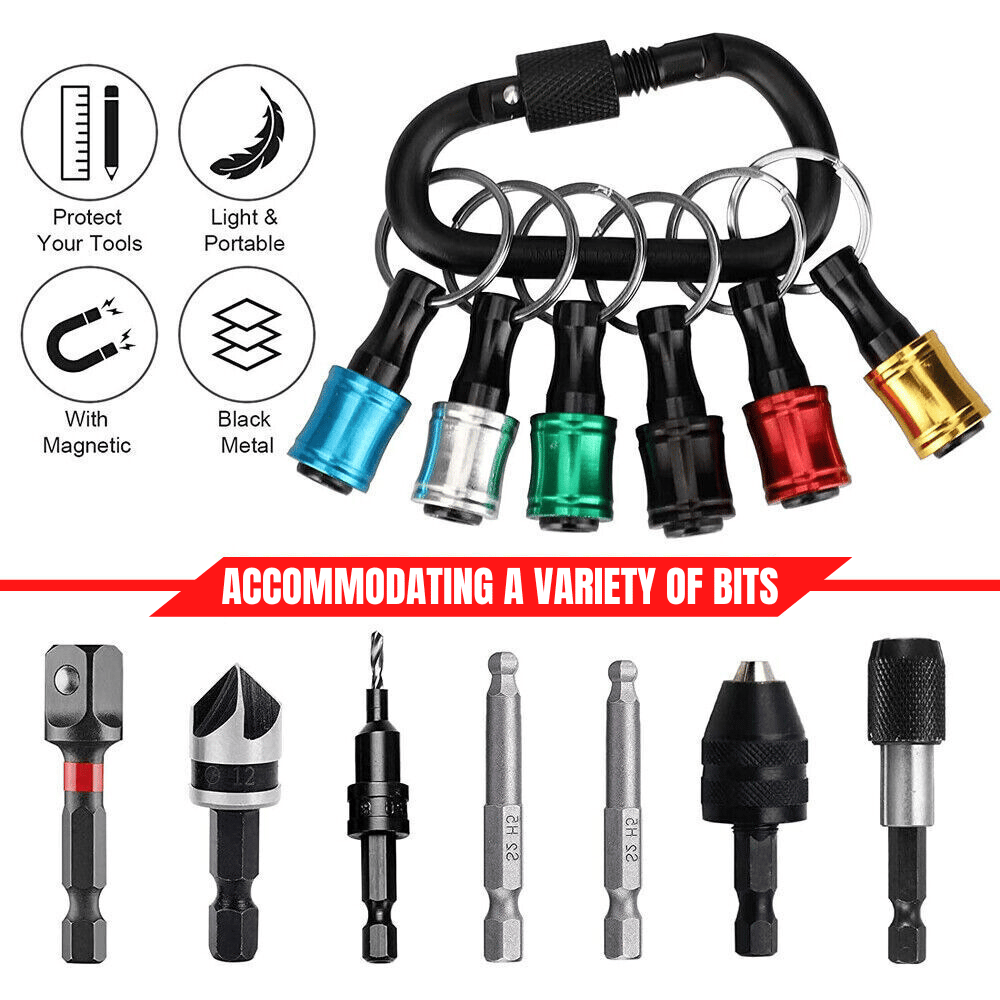 Portable drill bit holder