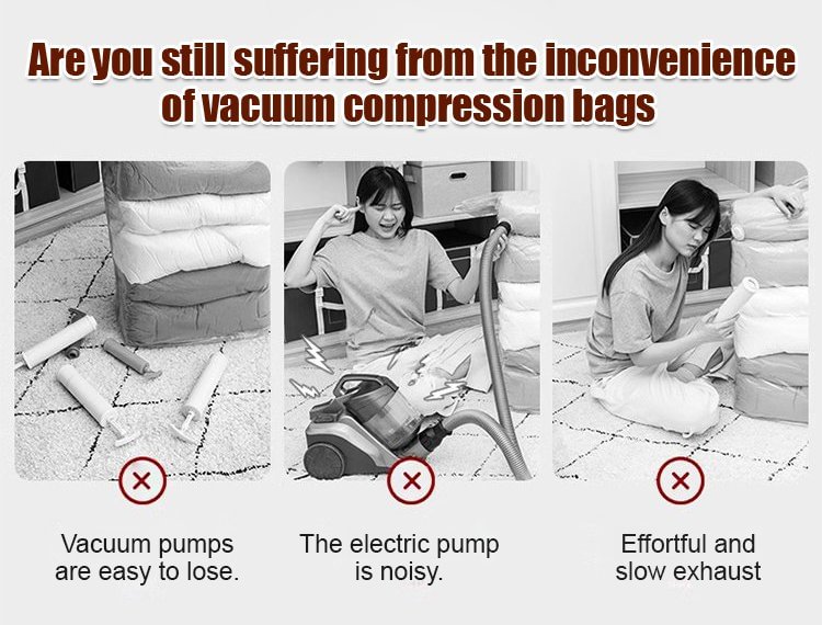 Reusable Vacuum-Free Compression Storage Bags