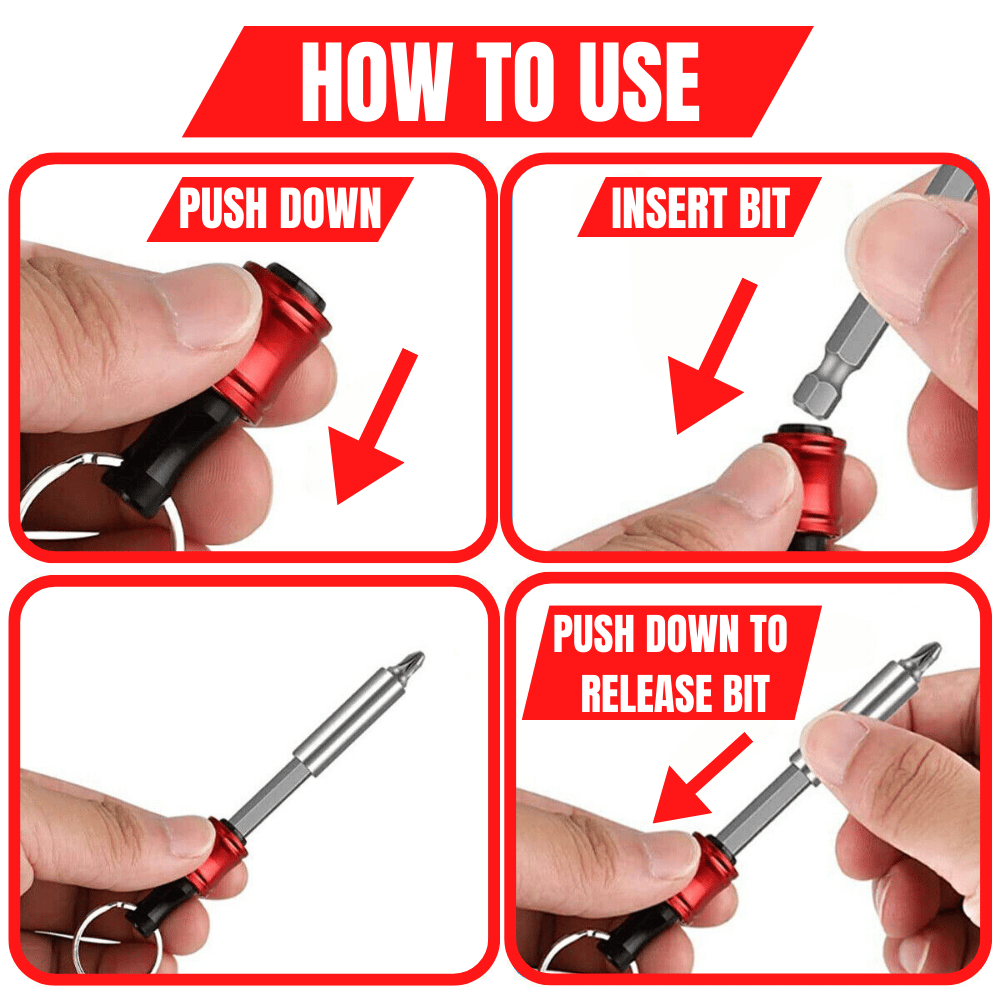 Portable drill bit holder