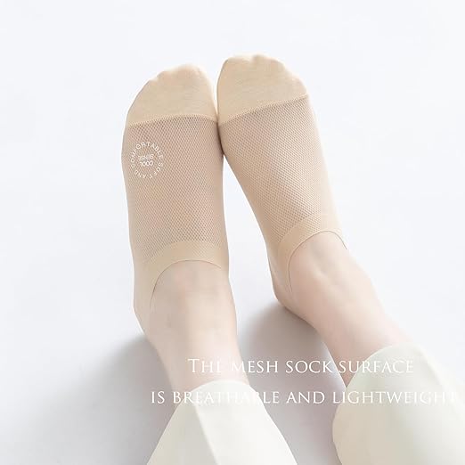 🔥Ultra Thin Liner Socks Non Slip ComBed Cotton No Show Socks