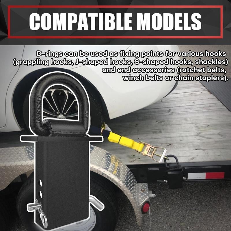 Heavy-Duty Removable D-Ring Tie Down for Utility Trailers