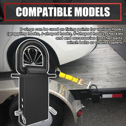 Heavy-Duty Removable D-Ring Tie Down for Utility Trailers