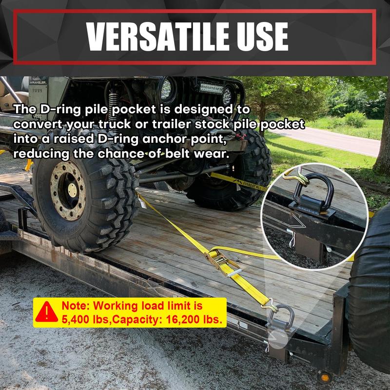 Heavy-Duty Removable D-Ring Tie Down for Utility Trailers